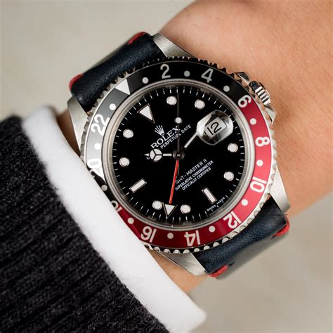 rolex leather strap watches